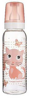 Бутылочка Canpol Cheerful animals 250 мл 12м+ розовый котенок