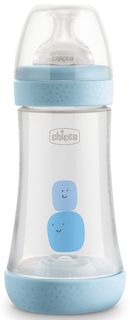 Бутылочка Chicco Perfect5 Boy 2м+ голубая, 240 мл