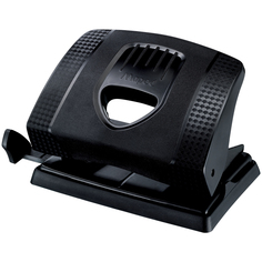 Дырокол GREENLOGIC,с линейкой, 2 отверстия. на 10/ 12 листов. черный Maped