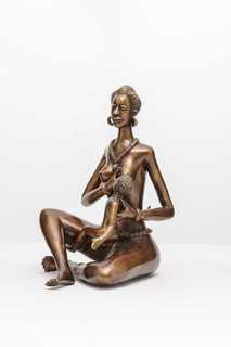 Бронзовая статуэтка Архаичная мадонна с младенцем (Камерун, Африка) Rafco Fullfilment Solutions