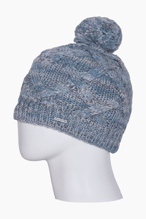 Шапка бини женская DAIROS GD71700132 серо-голубая