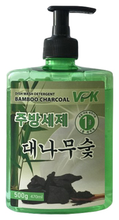 Vpk гель для мылья посуды, бамбуковый уголь, 470 мл (8809397171865) Sky Korea