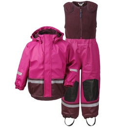 Комплект куртка + полукомбинезон для девочек Didriksons цв. розовый р-р. 104