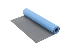 Коврик для фитнеса и йоги Larsen TPE синий/серый 4 мм 173 см
