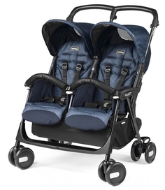 Коляска прогулка для двойни Peg-Perego Aria Shopper Twin Indigo
