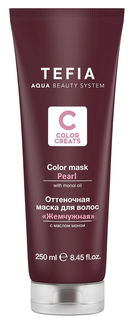 Маска оттеночная Tefia для волос с маслом монои, жемчужная Color Creats 250 мл