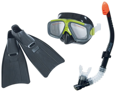 Набор для плавания Intex Серфингист маска, трубка, ласты, от 8 лет, 55959