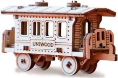 Деревянный конструктор с дополненной реальностью UNIWOOD UNIT Пассажирский вагон