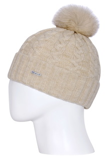 Шапка бини женская DAIROS GD71700217 бежевая р. 57