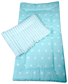 Комплект в коляску Bambola, матрасик, подушка (цвет: мятный)