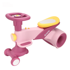 Детская каталка-толокар Arolo Little King 3в1 с безопасными колесами, цвет розовый