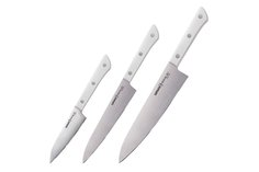 Набор ножей Samura HARAKIRI 3 шт "Поварская тройка" (white)