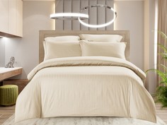 Пододеяльник Edelson сатин страйп 145х215, ESS-15-М_ваниль