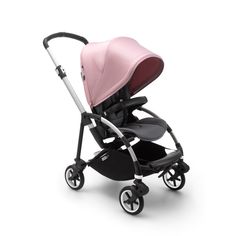 Bugaboo bee6 коляска прогулочная alu/grey melange/soft pink
