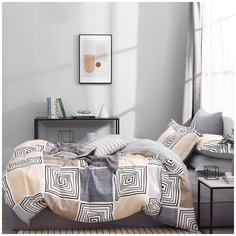 Комплект постельного белья, евро, Letto, 2 нав. 70х70см, сатин SM576-6