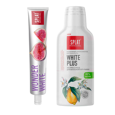 Зубная паста SPLAT WONDER WHITE 75 мл + Ополаскиватель для полости рта Professional 275 мл