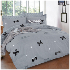 Комплект постельного белья, Letto, евро, 2 нав. 70х70см PL146-6