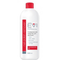 Средство для удаления лака,гель лака,биогеля,искусственных ногтей Evi professional 500мл