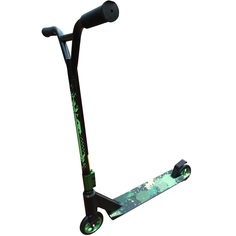 Трюковый самокат Scooter Pro усиленный черно-зеленый