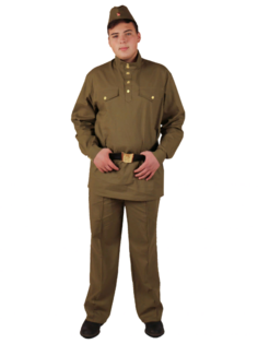 Военный костюм Солдат с прямыми брюками взрослый (хлопок), Вестифика, р. 44-46