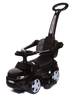 Babycare, Каталка детская Sport car (резиновые колеса, кожаное сиденье) New Черный (Black)