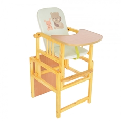 Стульчик-стол для кормления (трансформер) BAMBOLA с регулируемой спинкой Мишка/Щенок