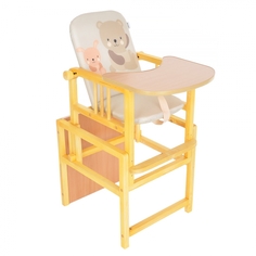Стульчик-стол для кормления (трансформер) BAMBOLA с регулируемой спинкой Мишка/Щенок