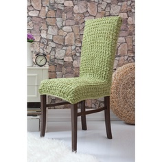 Чехол на стул без оборки Venera, оливковый, 1 предмет