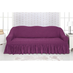 Чехол на трехместный диван с оборкой CONCORDIA, фиолетовый Venera