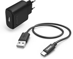 Сетевое зарядное устройство Hama H-183240, 1xUSB, 2,4 A, black