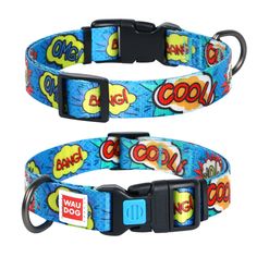 Ошейник для собак повседневный Collar WAUDOG, обхват шеи 35-58 см, нейлон, пластик, металл