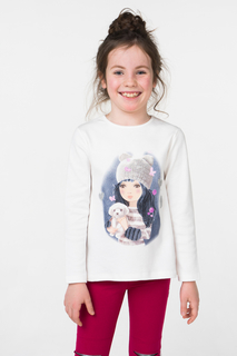 Джемпер для девочки iDO, цв.бежевый, р-р 122