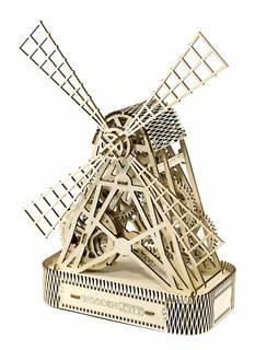 Деревянный конструктор 3D Мельница Wooden. City