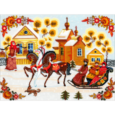 Набор для вышивания NITEX Городецкая зима 30х40 см