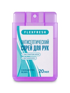 Антисептик Flexfresh, для рук спрей спиртовой, флакон-карта 20мл