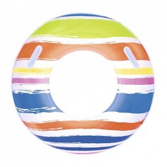 Надувной круг Bestway 36010 "Полоски" с ручками (91см), уп.24