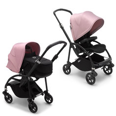 Bugaboo bee6 коляска 2 в 1 black/black/soft pink