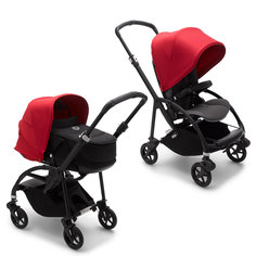 Bugaboo bee6 коляска 2 в 1 black/black/red