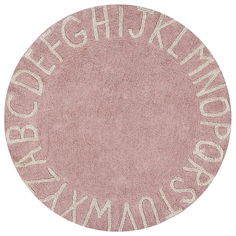 Ковер Lorena Canals круглый Алфавит Round ABC розовый 150D