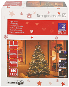 Новогодняя электрическая гирлянда Tarrington House Нить 7,5 м разноцветный