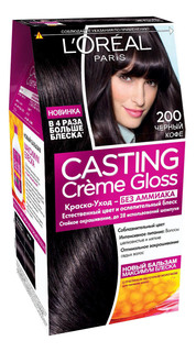 Краска для волос LOréal Paris Casting Creme Gloss "Черный кофе" A5773927, тон 200, 254 мг