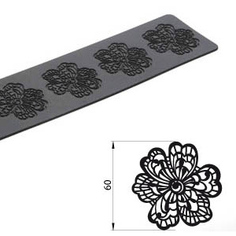Коврик силиконовый рельефный "КРУЖЕВО" (400х80 мм, цветы) Silikomart