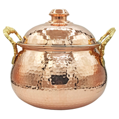 Горшочек-кастрюля медный ручной работы, 18 см, MARMA MM-POT-25