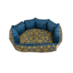 Лежанка для собак Foxie Home Vintage велюр 53x46x14см синий