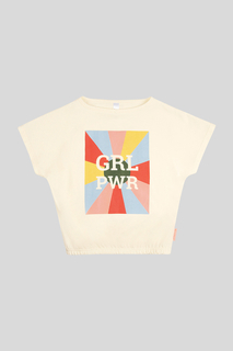 Футболка для девочек Bossa Nova цв. бежевый р-р. 134