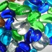 Грунт для аквариума Aquagrunt стекло, АкваМарблс "Дольки" Cashew 0.2кг