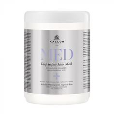 Маска для волос KALLOS MED Deep Repair Hair Mask Увлажняющая 1000 мл