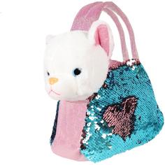 Мягкая игрушка Fluffy Family Котенок, 19 см, в сумочке, с пайетками 681688