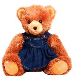 Мягкая игрушка Gulliver Мишка в джинсовом платье, 45 см 18-3105D-4