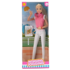 Кукла Defa Lucy Спортсменка, наушники, полотенце, 2 бут., в коробке 8441